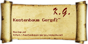 Kestenbaum Gergő névjegykártya