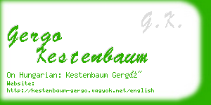 gergo kestenbaum business card